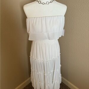 Fun summer flirty, white, strapless maxi dress from 1.State new with tags!